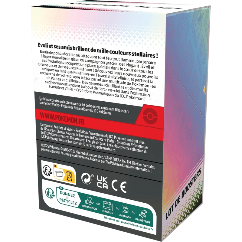 Pokémon Écarlate et Violet – Bundle Évolutions Prismatiques 6 boosters FRA