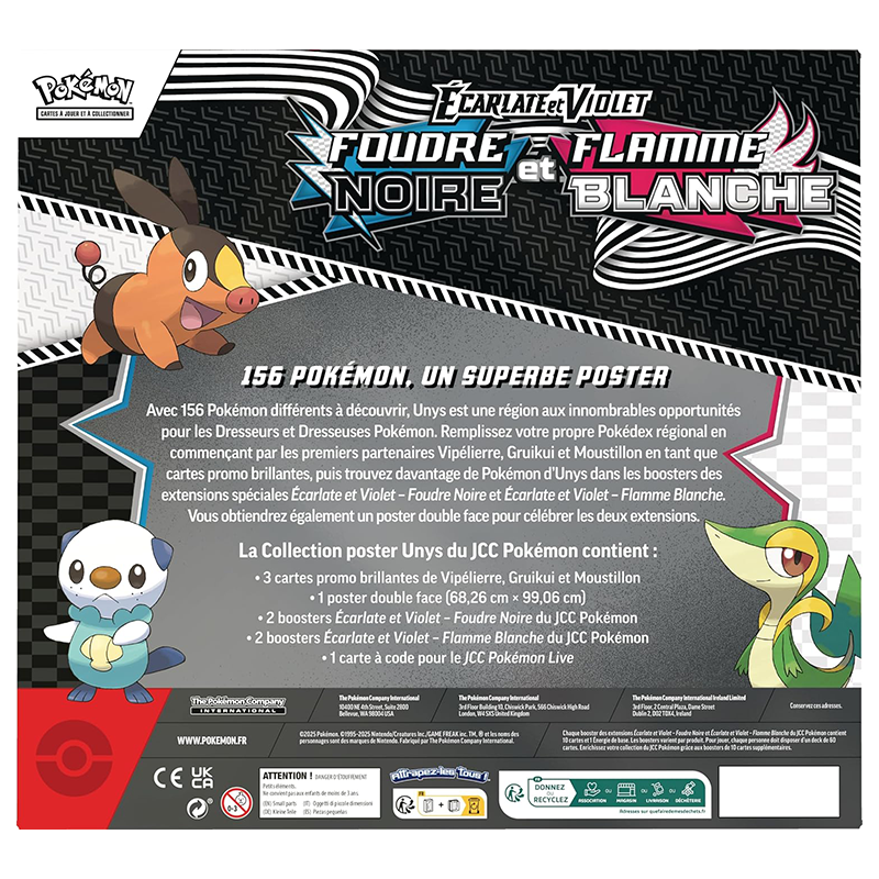 Coffret Collection Poster – Foudre Noire & Flamme Blanche (Écarlate & Violet EV10.5) FRA