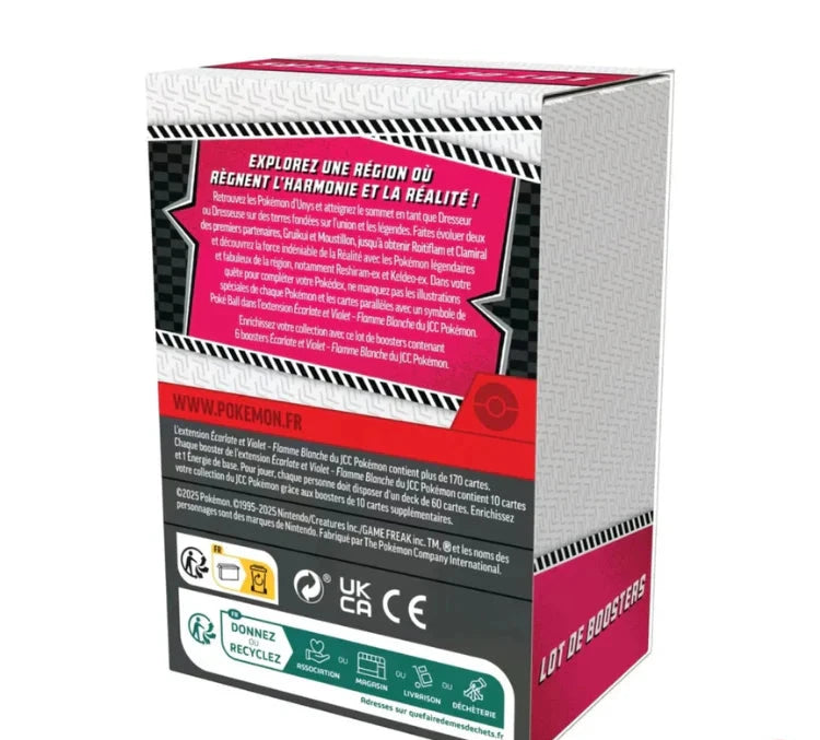 Pokémon Écarlate et Violet – Bundle de 6 Boosters Flamme Blanche FRA