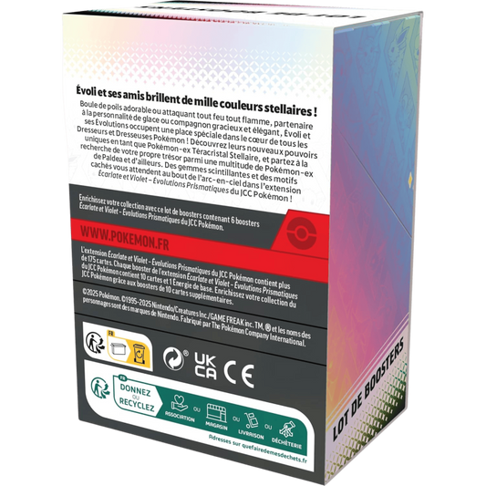 Pokémon Écarlate et Violet – Bundle Évolutions Prismatiques 6 boosters FRA